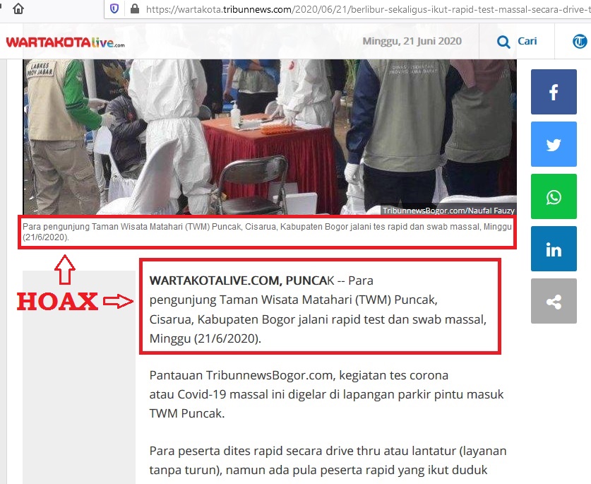 Hoax_Rapid_Test_di_TWM_Wartakota_TribunNews