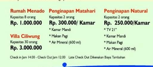Harga Hotel dan Penginapan di Puncak
