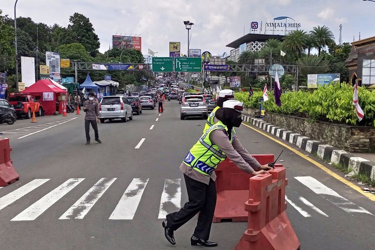 rekayasa lalu lintas one way jalur puncak