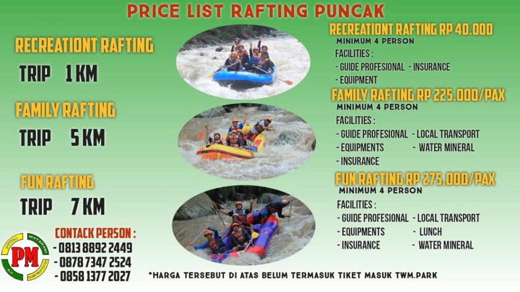 harga paket arung jeram ciliwung